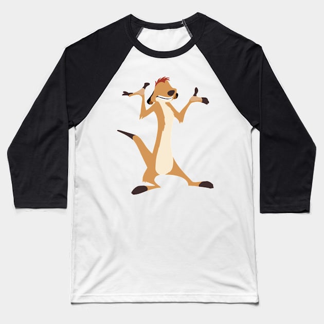 A Relaxed Meerkat Baseball T-Shirt by beefy-lamby